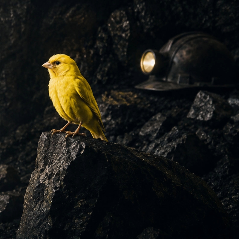 yellow canary in a dark coal mine illustrates how employee dissent and behavioral friction can reveal deeper organizational problems
