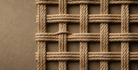 woven rope lattice with one subtle raised crossing that no longer interlocks, illustrating how a team can appear connected and healthy while an important relationship or collaboration quietly stops functioning