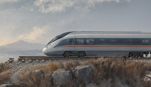 Modern Train coming to the end of an old railway, showcasing the limitations of technology