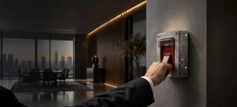 Business persons arm pulling an alarm in an office - IMD Business School