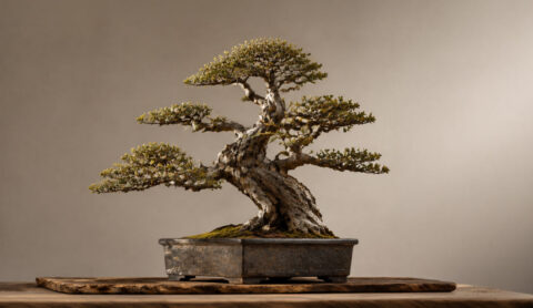 Bonsai tree on a table