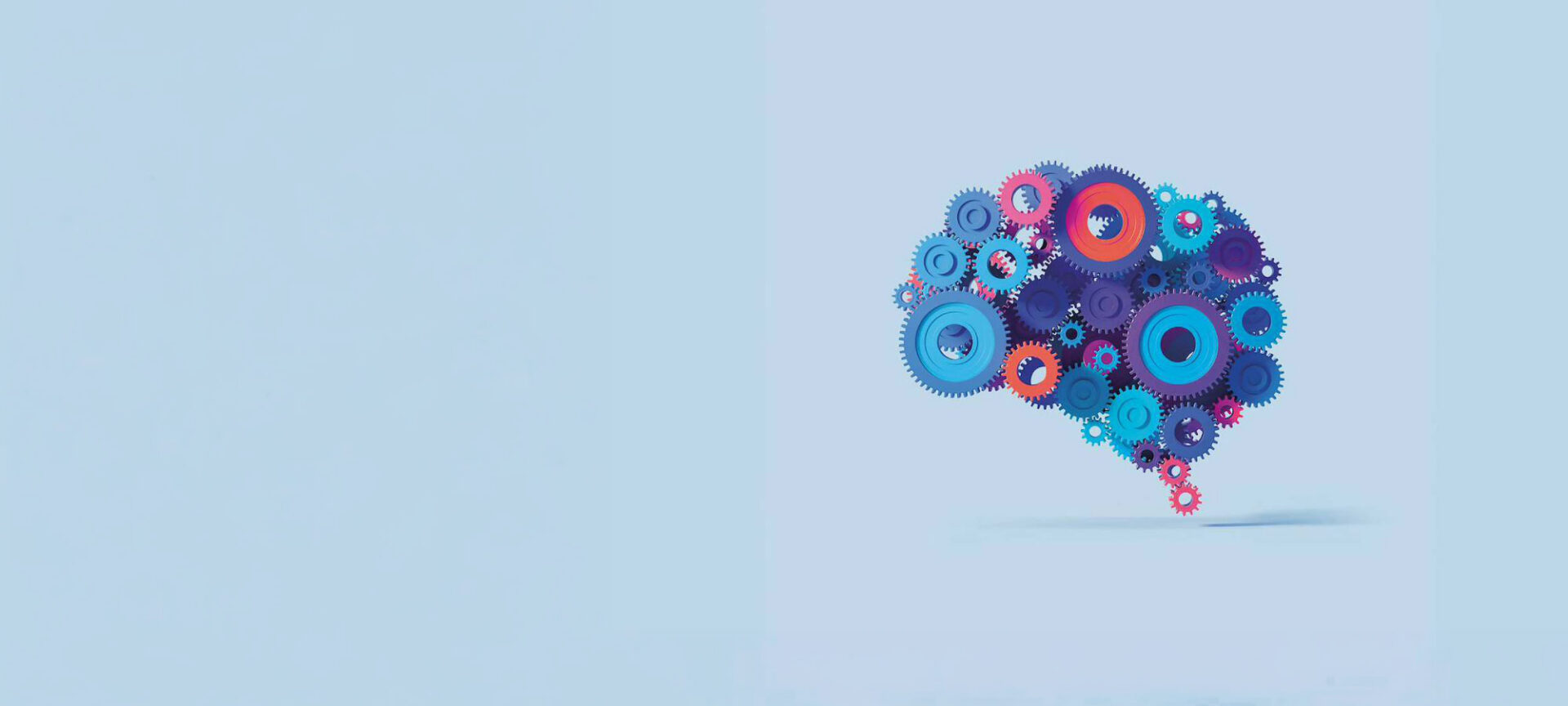 An illustration of a brain with cogs
