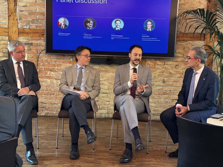 A panel discussion at the IMD Competitiveness Summit Ambassador Lunch in Bern brought together three perspectives on what drives national competitiveness and how countries can sustain it as conditions change