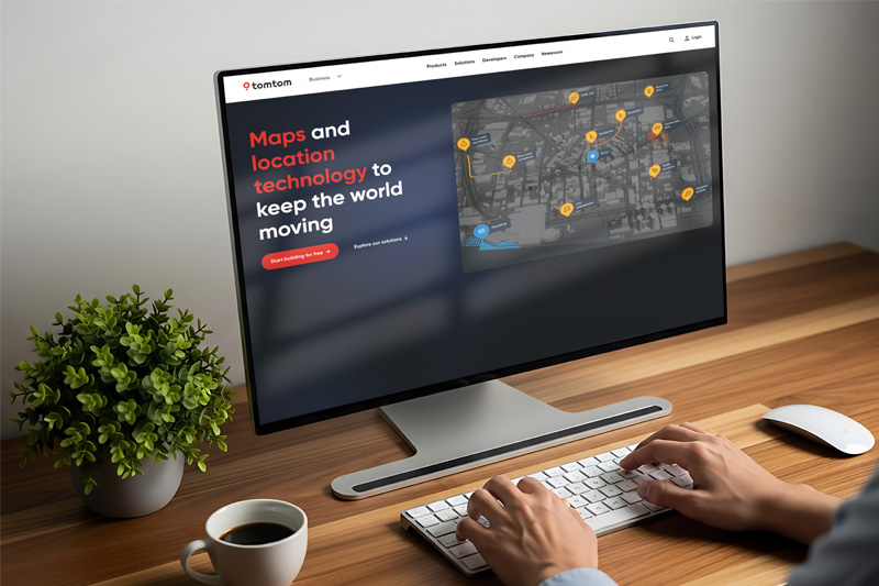 Tom Tom website being used