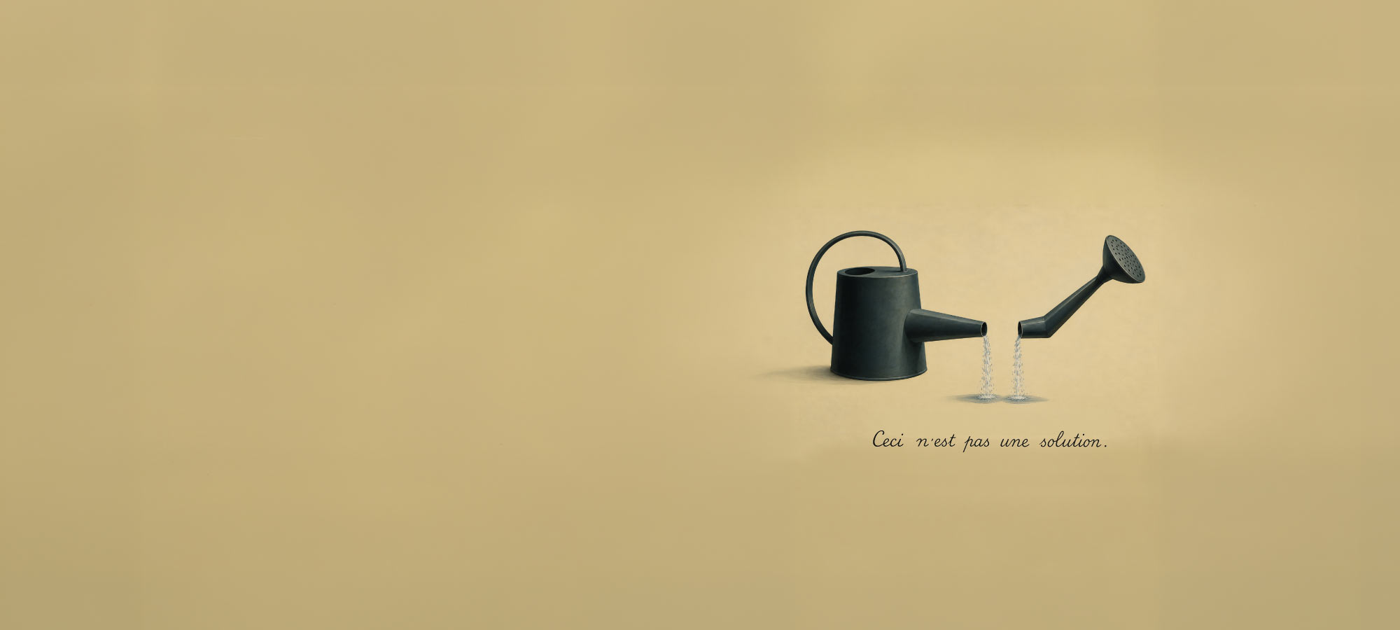 Broken watering can