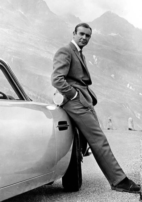 An Aston Martin DB5, complete with ejector seat, and Sean Connery as 007 epitomize 1960s glamour